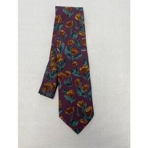 Valentino Cravatte Men's 100% Silk Hand Made Italy Floral Tie